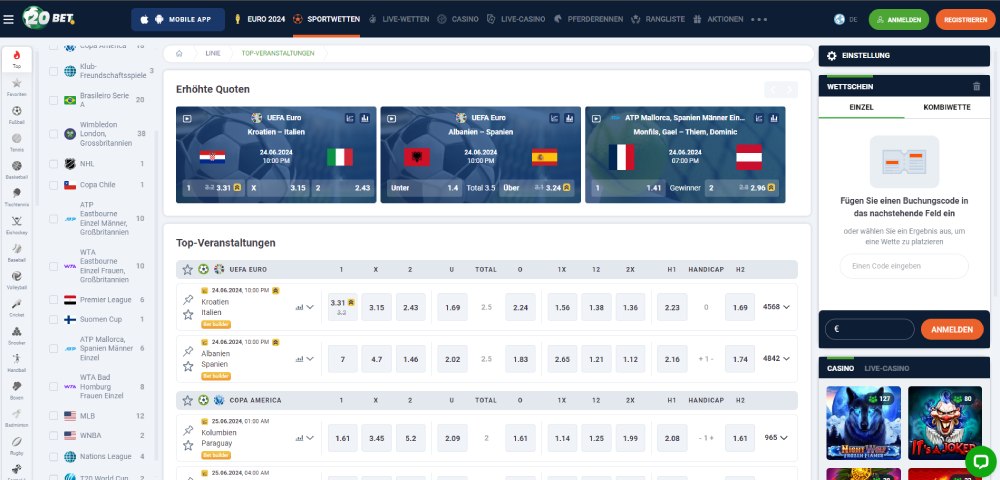 20Bet Schweiz