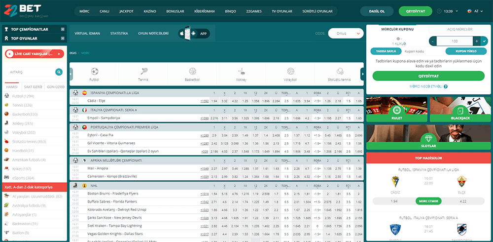 22bet Azerbaijan