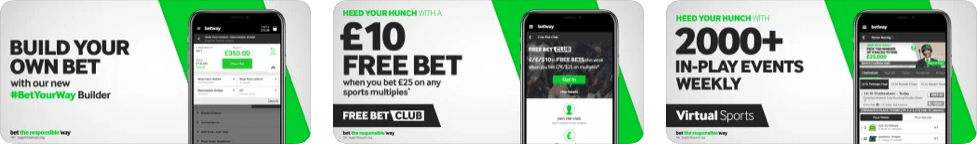 A Betway Android és iOS mobil alkalmazással is rendelkezik