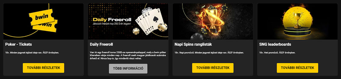 Bwin poker promóciók