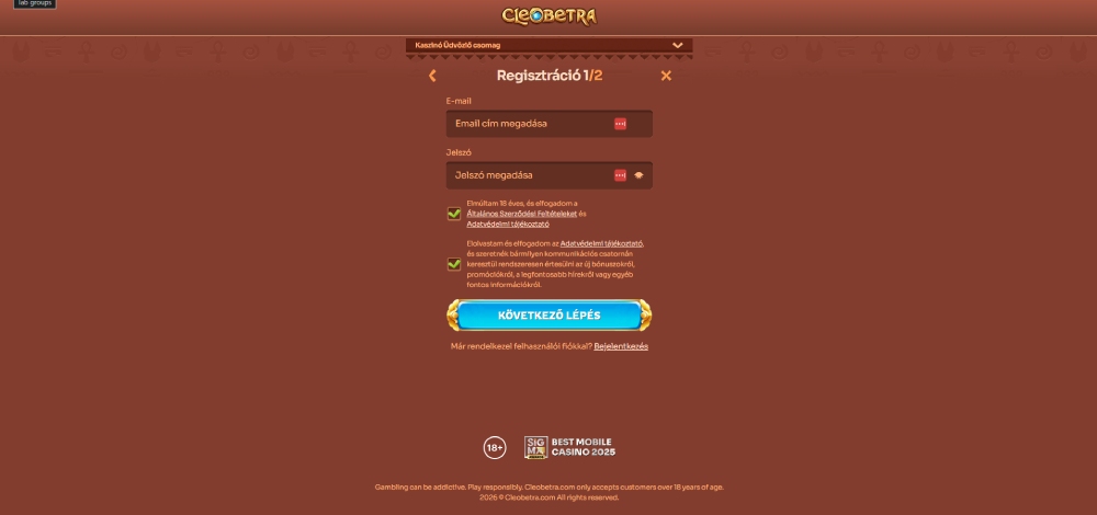 Cleobetra casino regisztráció