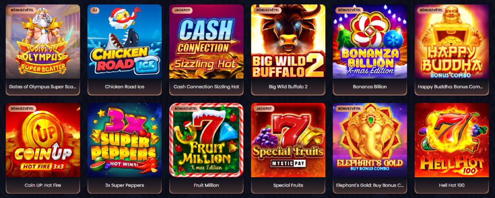 GreatSpin kaszinó játékok