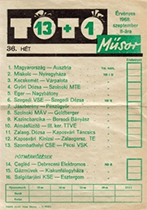 Totó 13+1-es játékforma