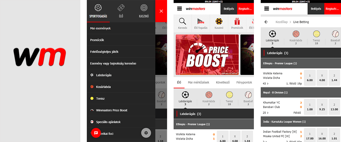 Winmasters mobil weboldala kiváló felhasználói élményt nyújt