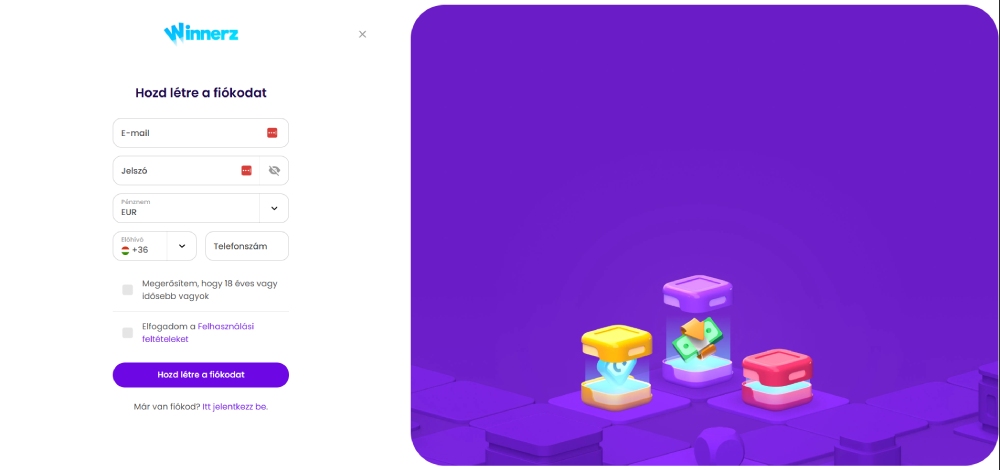 Winnerz casino regisztráció